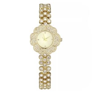 Charter Club Women's Crystal Flower Gold-Tone Bracelet Watch 35mm